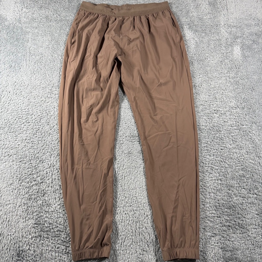 Gymshark Arrival Woven Joggers Mens Large Brown Tapered Athletic Training Pants